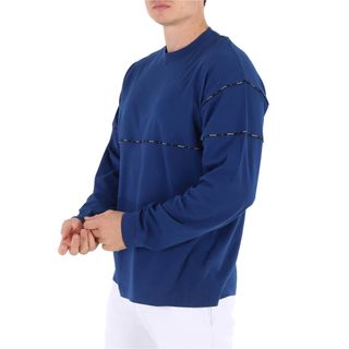 モンクレール MONCLER ロゴワッペン ロンT カットソー Tシャツ 青 L