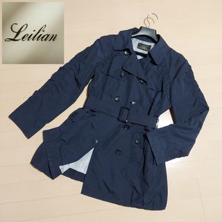 美品♪レリアン Leilian 長袖ブラウス 11 ネイビー