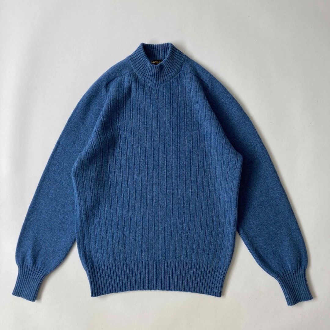 70s〜 スコットランド製 ウール ハイネック モックネック ニット セーター