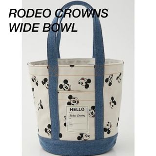 ロデオクラウンズワイドボウル(RODEO CROWNS WIDE BOWL)のロデオ ディズニー ミッキーマウス トートバッグ 巾着 キャンパス(トートバッグ)