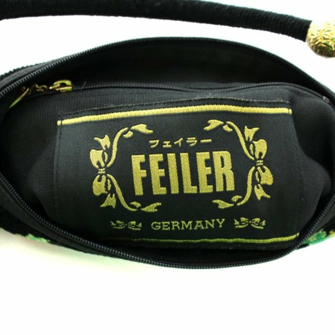 フェイラー✳︎FEILER✳︎レザーダブルジッパー✳︎ハンドバッグ✳︎