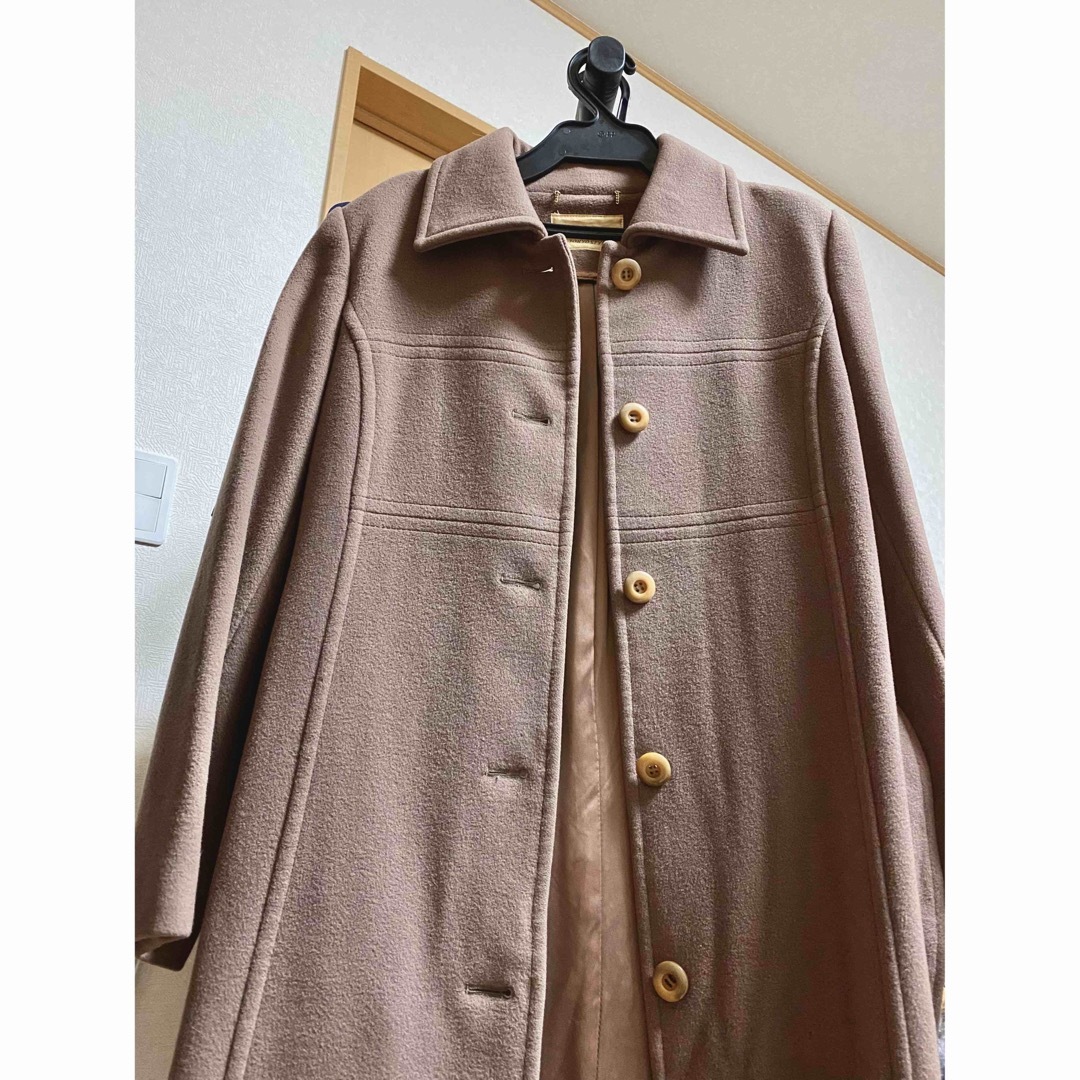 【値下げしました❣️】BOSCH ボッシュステンカラーコートブラウン M レディースのジャケット/アウター(ロングコート)の商品写真