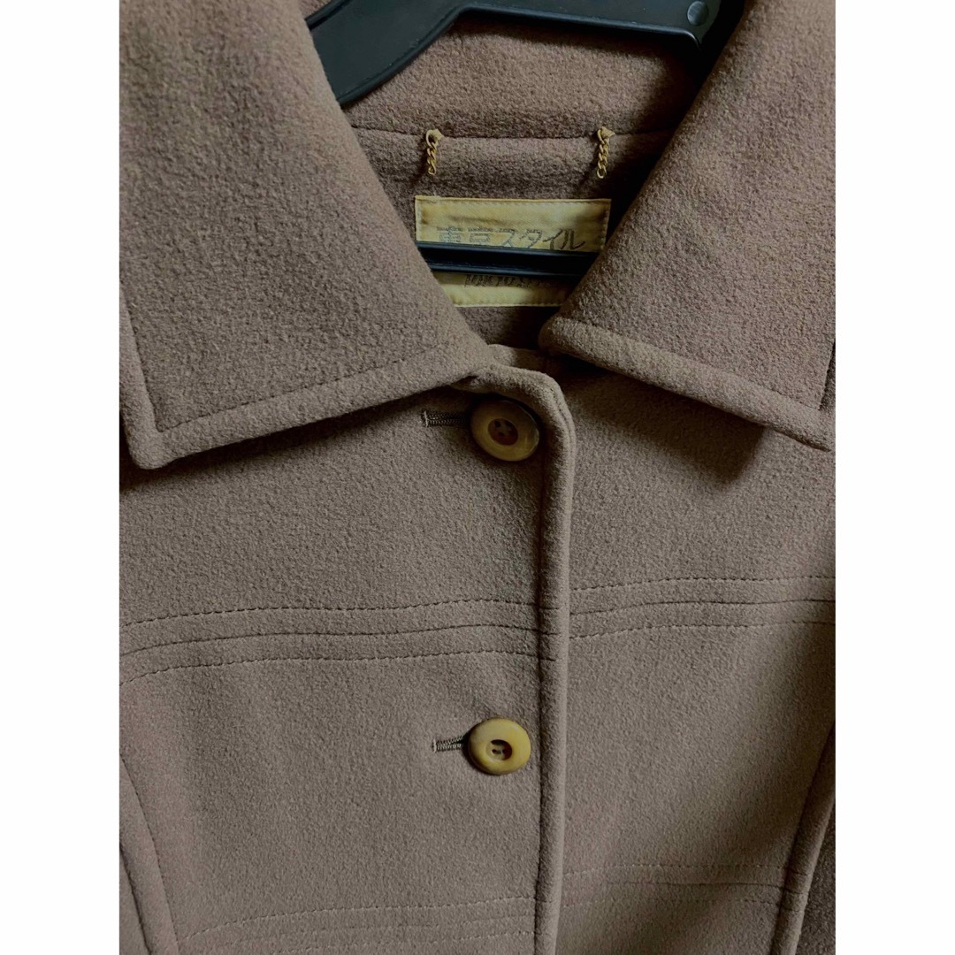 【値下げしました❣️】BOSCH ボッシュステンカラーコートブラウン M レディースのジャケット/アウター(ロングコート)の商品写真