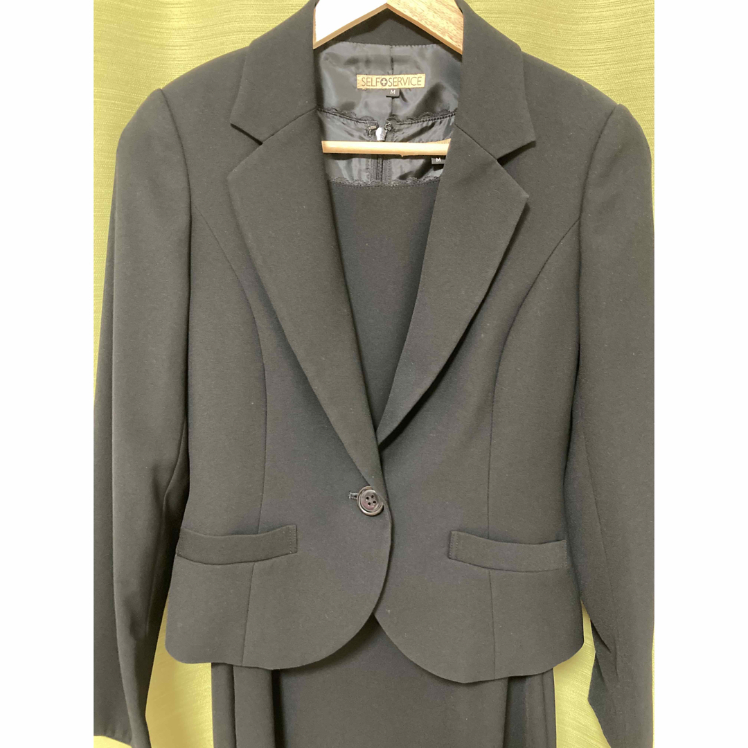AEON(イオン)のSELF+SERVICEスーツ礼服✨美品✨ジャケット＋ワンピース　Mサイズ レディースのフォーマル/ドレス(スーツ)の商品写真