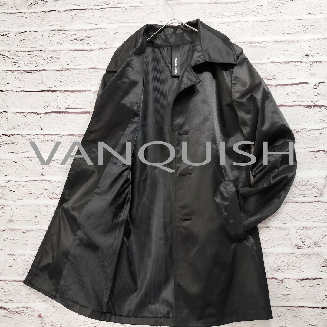 VANQUISH ウールコート　黒　ブラック　ロングコート