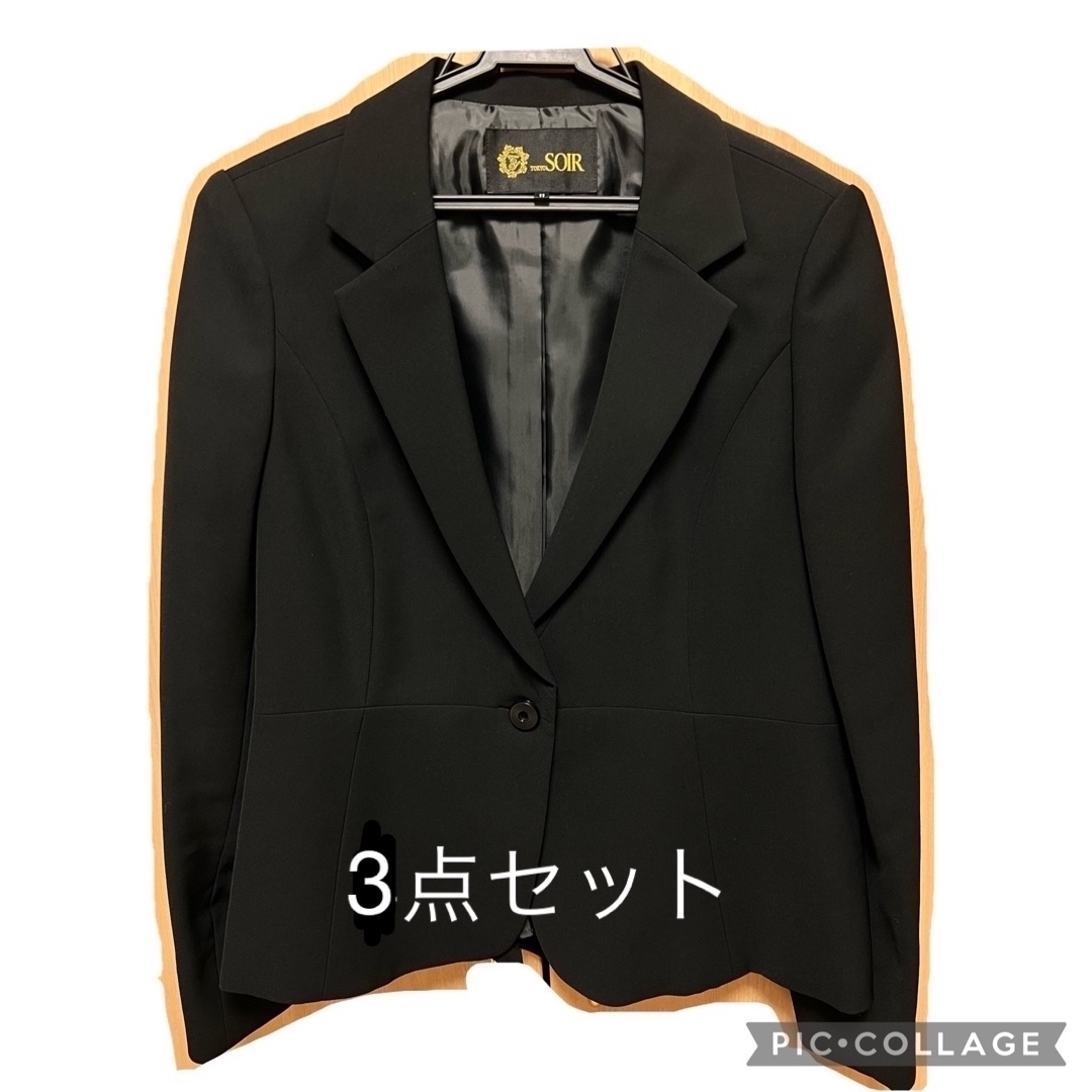 礼服/喪服【未使用】東京ソワール ブラックフォーマル4点セット 11号