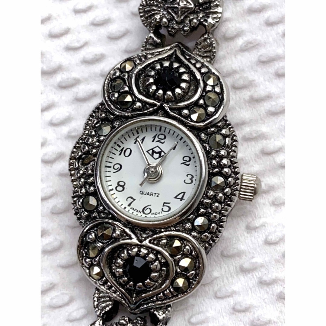 T786 美品 GEM & JEWEL 天然石 ブレスレット 腕時計 日本製 9
