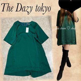 ザデイズトウキョウ(The Dayz tokyo)のThe Dazy tokyo♡w使いサテンチュニックワンピース(ミニワンピース)