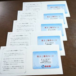 西松屋　株主優待　優待カード　¥1,000×5枚(ショッピング)