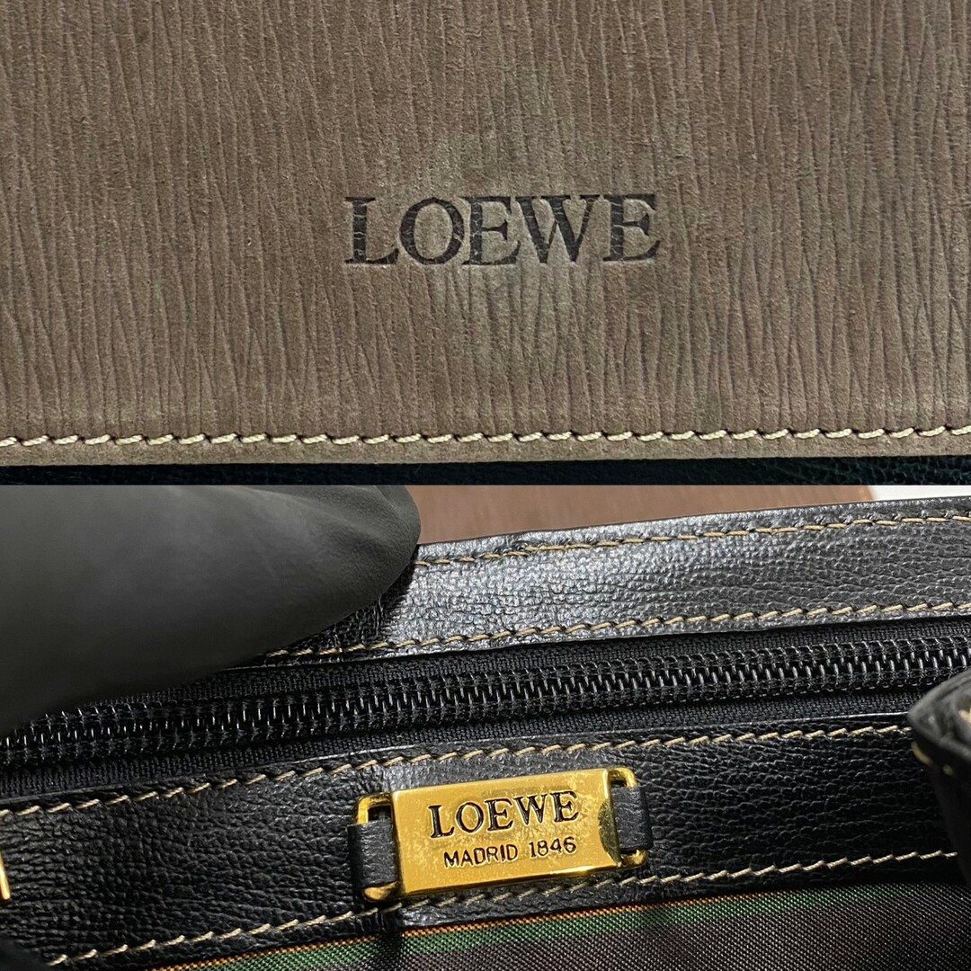 極 美品 保存袋付 LOEWE ロエベ ベラスケス ツイスト 金具 レザー 本革 ハンドバッグ ミニ トートバッグ レッド レッド 34404