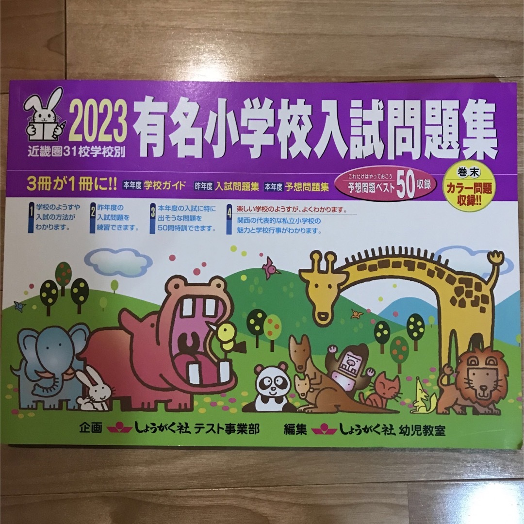 有名小学校入試問題集 近畿圏３１校学校別 ２０２３ エンタメ/ホビーの本(人文/社会)の商品写真