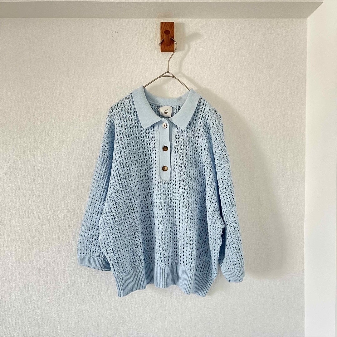 6(ROKU) MESH SHIRT KNIT/ニット