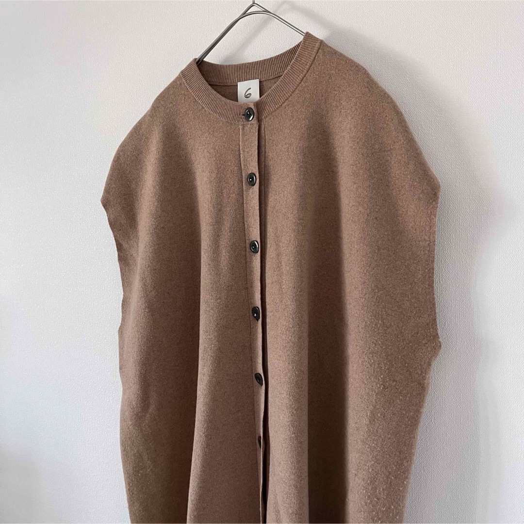 6 (ROKU) - 〈6(roku)〉 COTTON WOOL KNIT PONCHO/ポンチョの通販 by