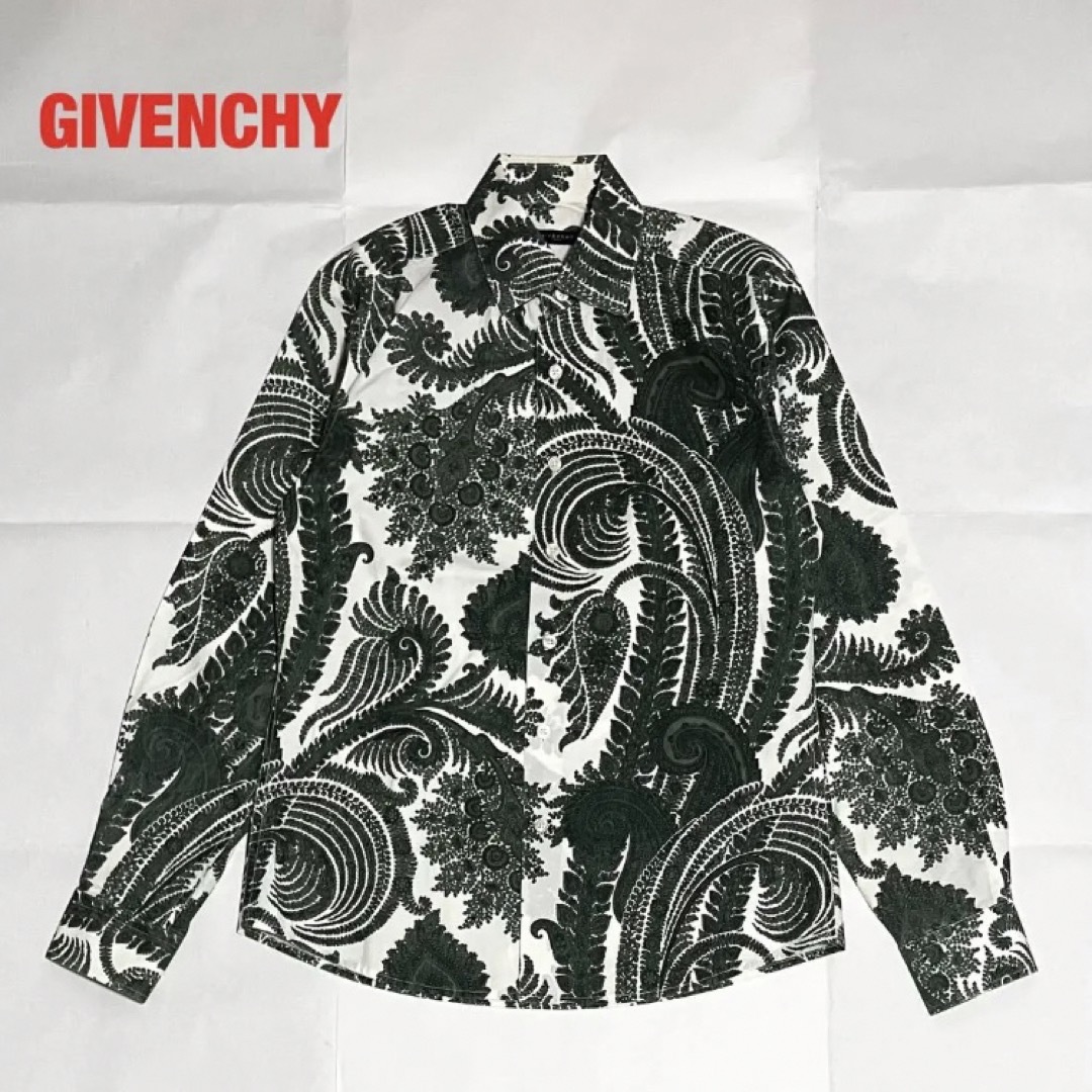 【希少】GIVENCHY　ジバンシー　総柄シャツ　長袖シャツ　ペイズリー柄