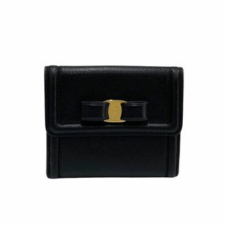 ✨極美品✨　Ferragamo ミニ財布　ヴァラリボン　クロコ　折り財布　刻印