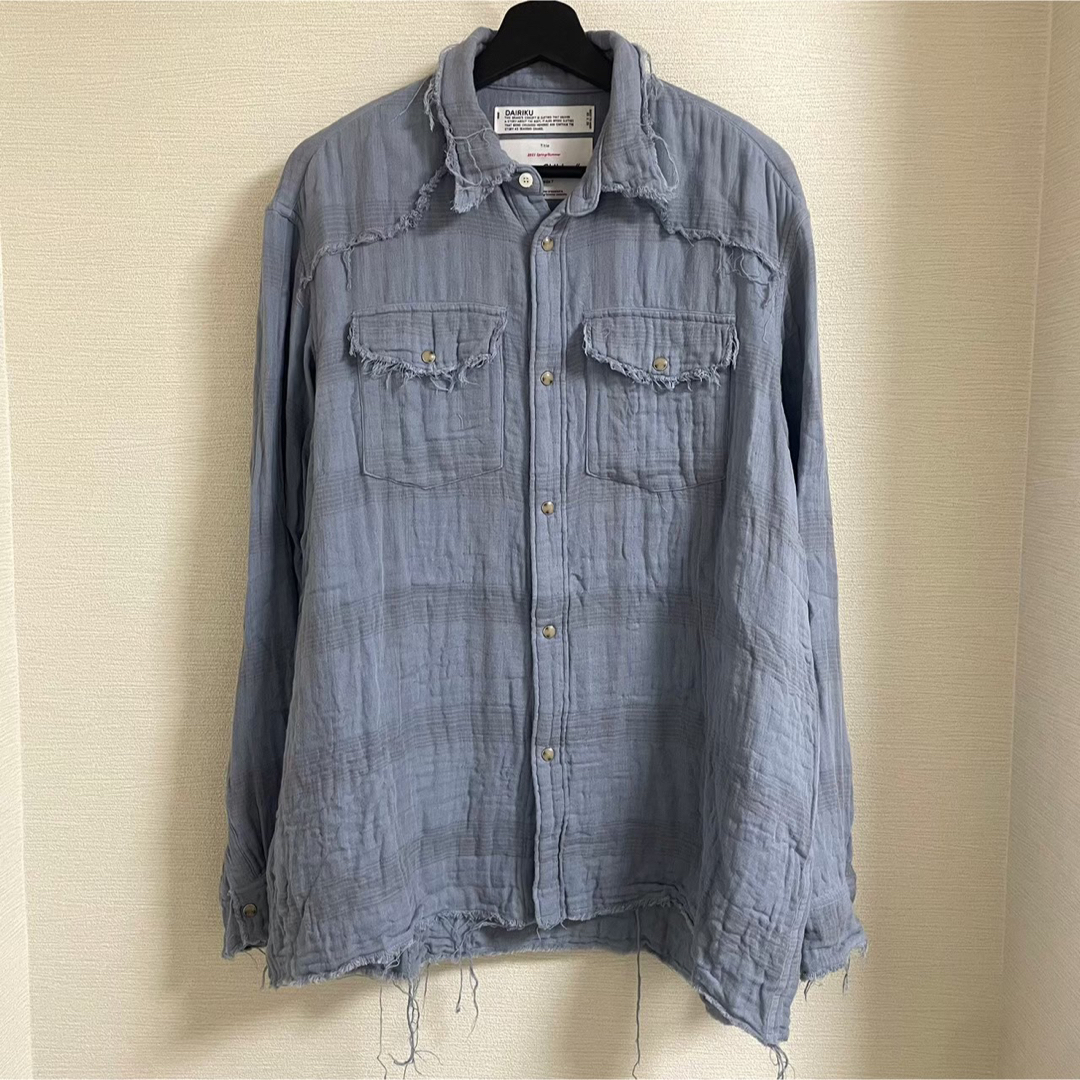 dairiku Triple Gauze Check Western Shirt