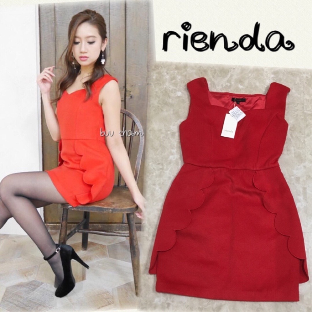 rienda(リエンダ)のrienda♡スカラップ  ワンピース レディースのワンピース(ミニワンピース)の商品写真