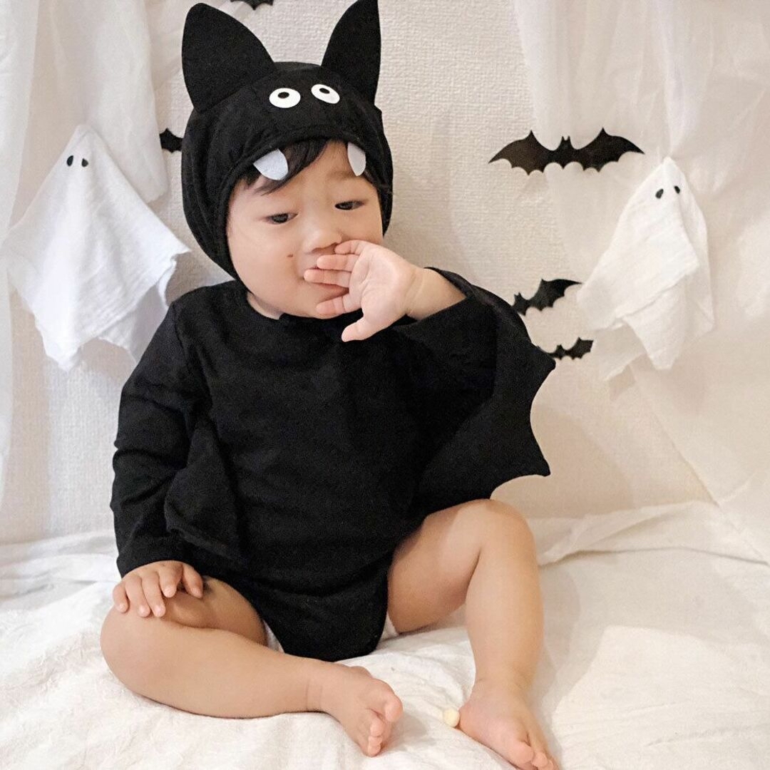 ハロウィン コスチューム 衣装 仮装 こうもりロンパース 80cm 子供 ...