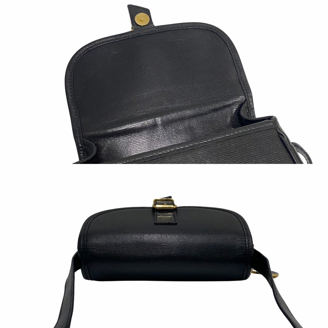 極 美品 CELINE セリーヌ ヴィンテージ サークル ロゴ 金具 レザー 本