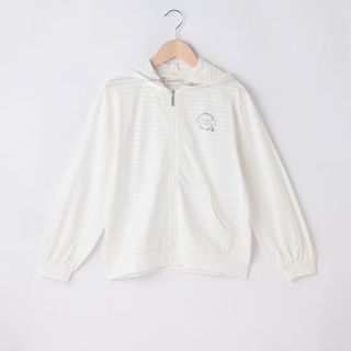 ポンポネット(pom ponette)のポンポネット新品タグ付きUVカット加工シアーボーダージップパーカ140-160(ジャケット/上着)