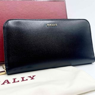 バリー BALLY ラウンドファスナー長財布 レザー ブラック レディース 送料無料 h29753a