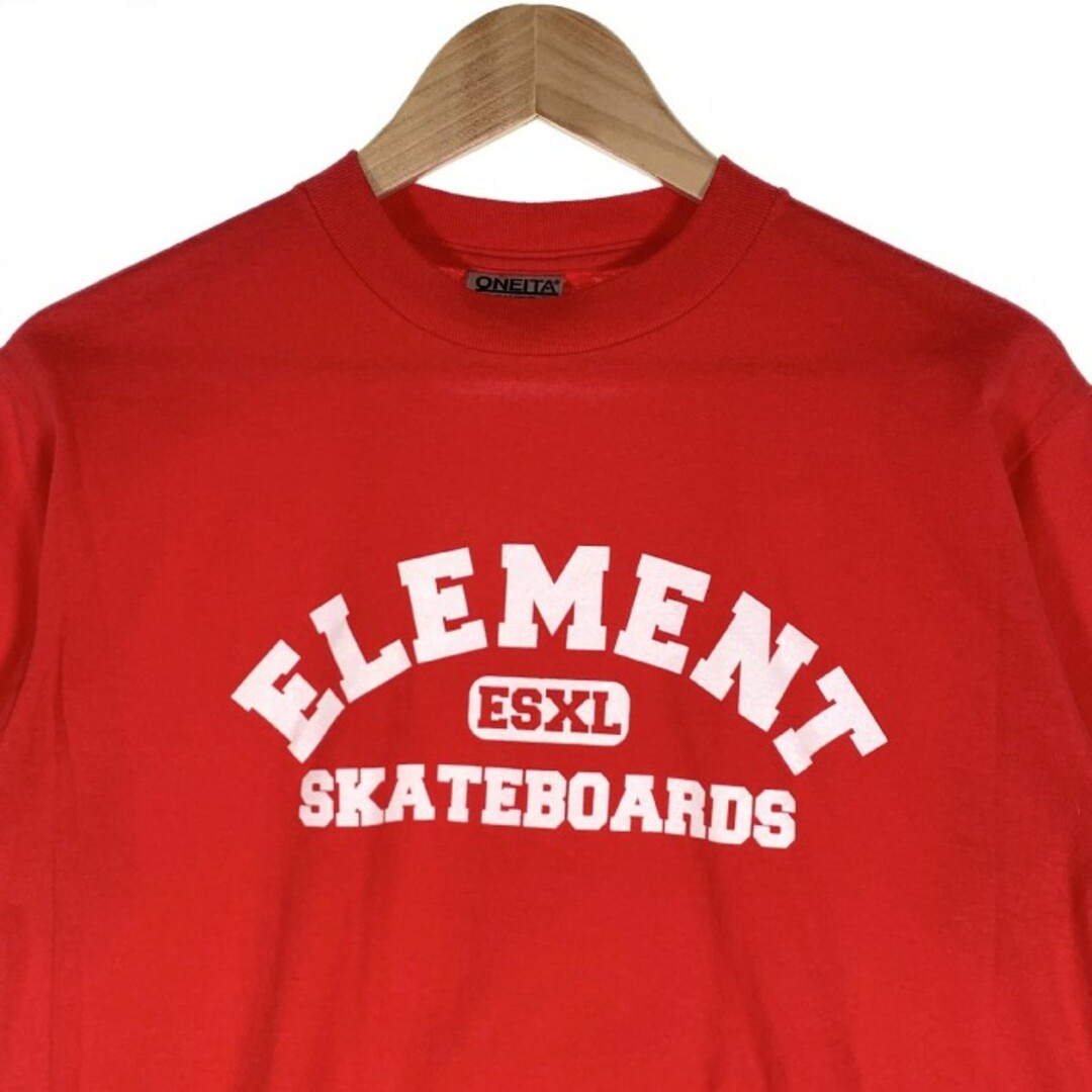 ELEMENT(エレメント)のELEMENT エレメント SKATEBOARDS スケートボード プリントTシャツ ONEITA レッド USA製 Size M メンズのトップス(Tシャツ/カットソー(半袖/袖なし))の商品写真