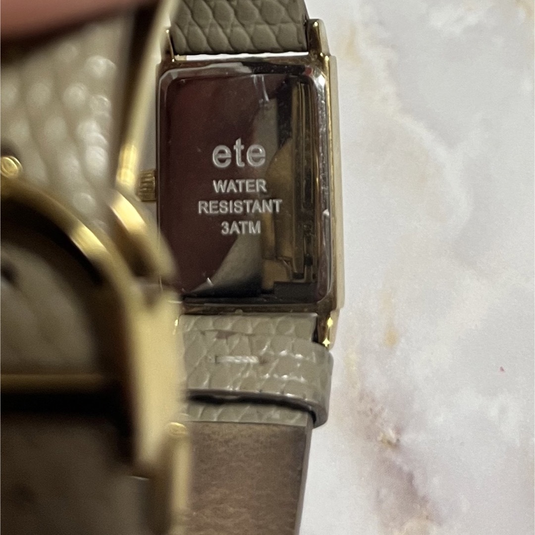 ete - 【ete】 エテ クォーツ 腕時計 アナログ スクエアフェイス ...