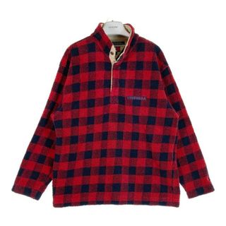 トミーヒルフィガー(TOMMY HILFIGER)の★トミーヒルフィガー TOMMY HILFIGER フリースボアジャケット チェック柄 レッド sizeS(その他)