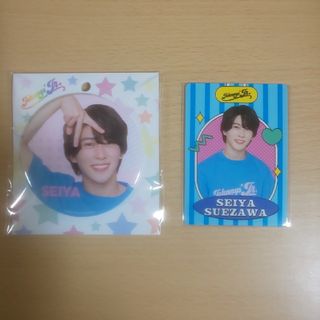 ジャニーズジュニア(ジャニーズJr.)の末澤誠也  Aぇ!group ジャニーズJr  缶バッジ  プロフィールカード(アイドルグッズ)