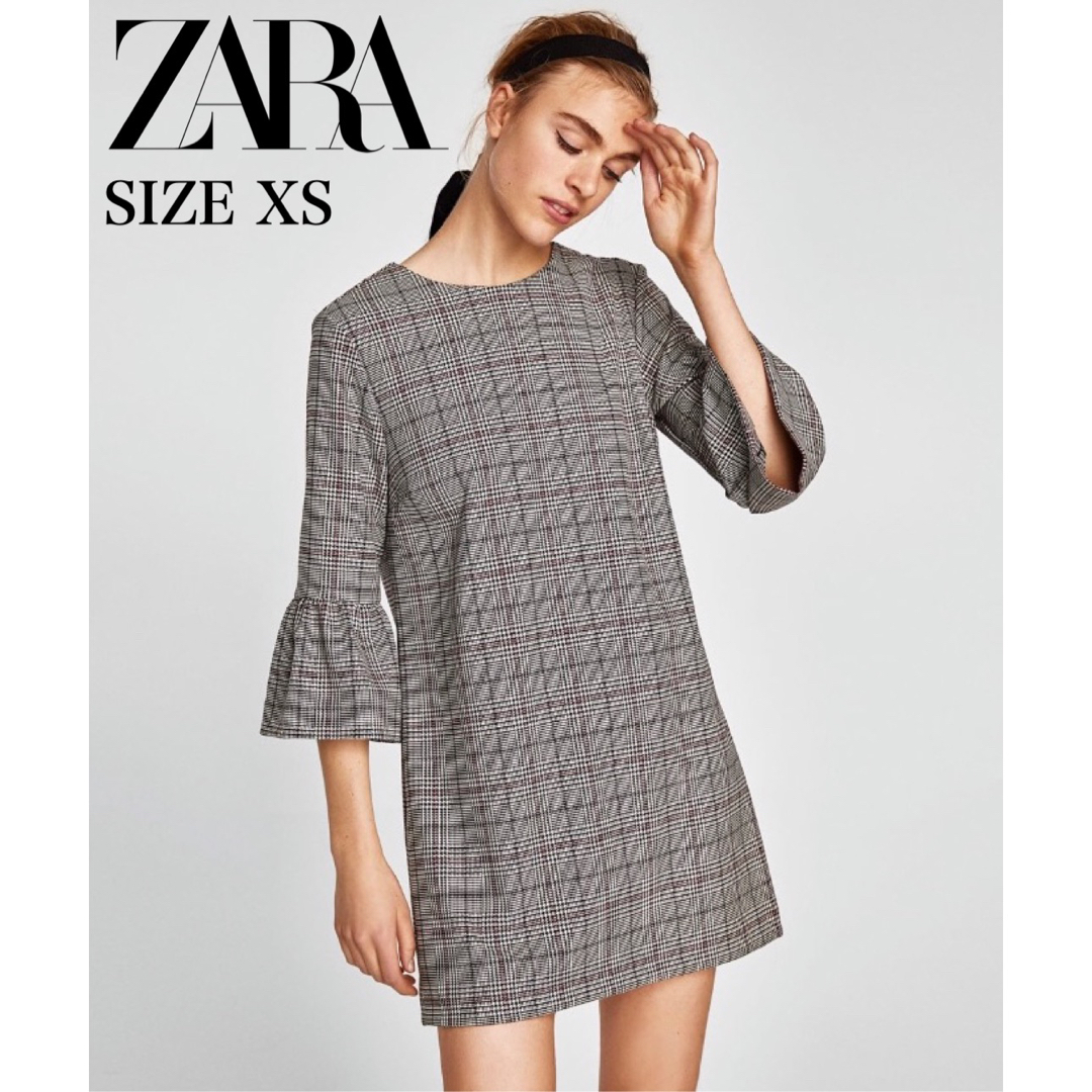 ZARA(ザラ)のZARA チェック柄ミニワンピース レディースのワンピース(ミニワンピース)の商品写真