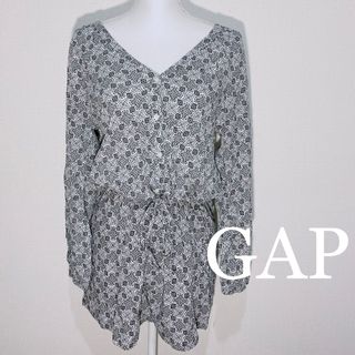 ギャップ(GAP)のGAP ギャップ アラベスク柄 長袖 ショート丈 オールインワン(オールインワン)