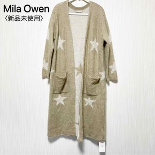 ミラオーウェン(Mila Owen)の【新品タグ付き】Mila Owen 星柄　ロングカーディガン(カーディガン)