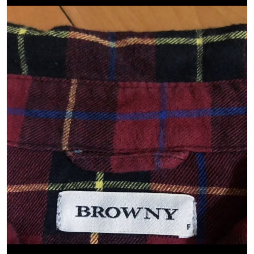 BROWNY(ブラウニー)のブラウニーブロックチェックコットンシャツ レディースのトップス(シャツ/ブラウス(長袖/七分))の商品写真