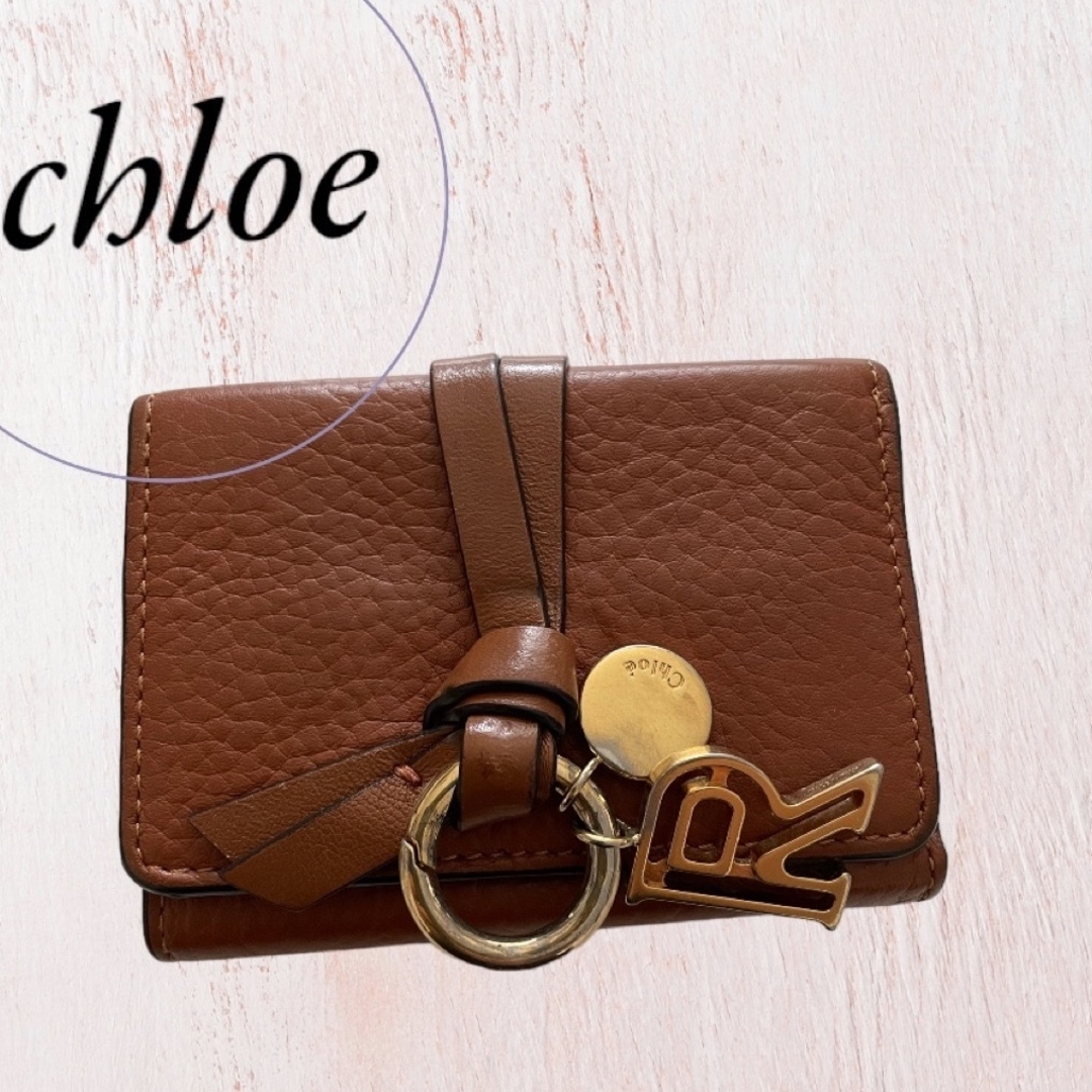 クロエ CHLOE スモールトリフォールド 財布 三つ折りロゴ ゴールド金具 | フリマアプリ ラクマ