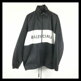 Balenciaga - バレンシアガ ロゴプリントデニム ナイロンジャケット