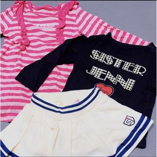 ジェニィ(JENNI)の美品　ジェニィ  ワンピース　ロンT スカート  3点セット　90 95(ワンピース)