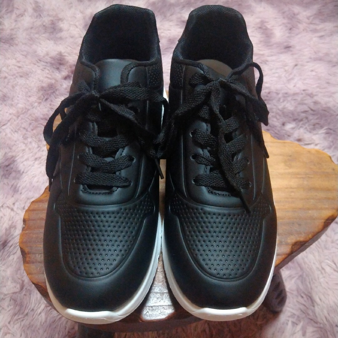 【25.5cm】黒 スニーカー レディースの靴/シューズ(スニーカー)の商品写真