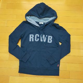 ロデオクラウンズワイドボウル(RODEO CROWNS WIDE BOWL)の【S】ロデオクラウンズ★フード付き★スエット★トレーナー★ネイビー★RCWB(トレーナー/スウェット)