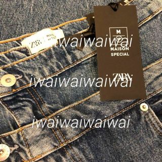 10/5迄ZARA×MAISON SPECIALダブルウエストデニムパンツ 32 - デニム