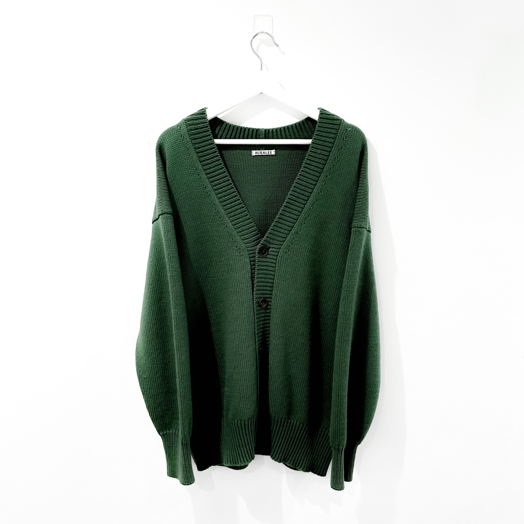 AURALEE FELT WOOL KNIT CARDIGAN - カーディガン