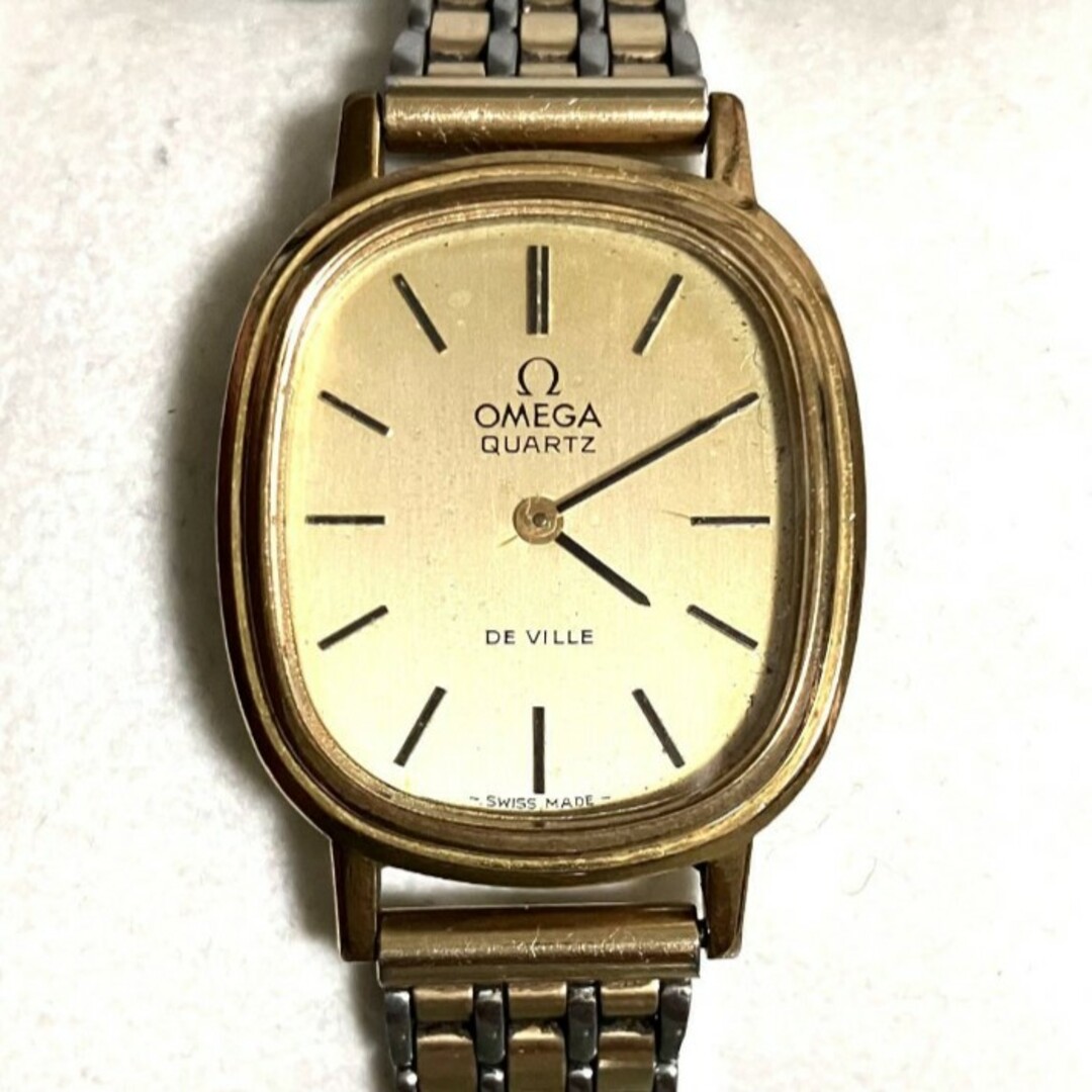 【美品】OMEGA DeVille レディース腕時計 プッシュ式 ビンテージ