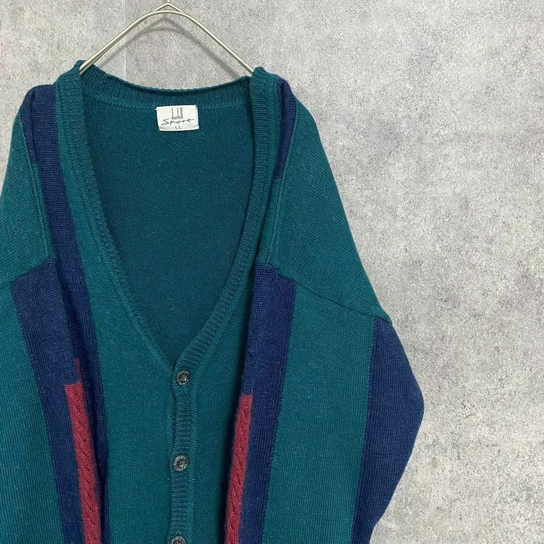 90S ダンヒル カーディガン ウール メンズLL 緑 古着 個性派 B4 | フリマアプリ ラクマ
