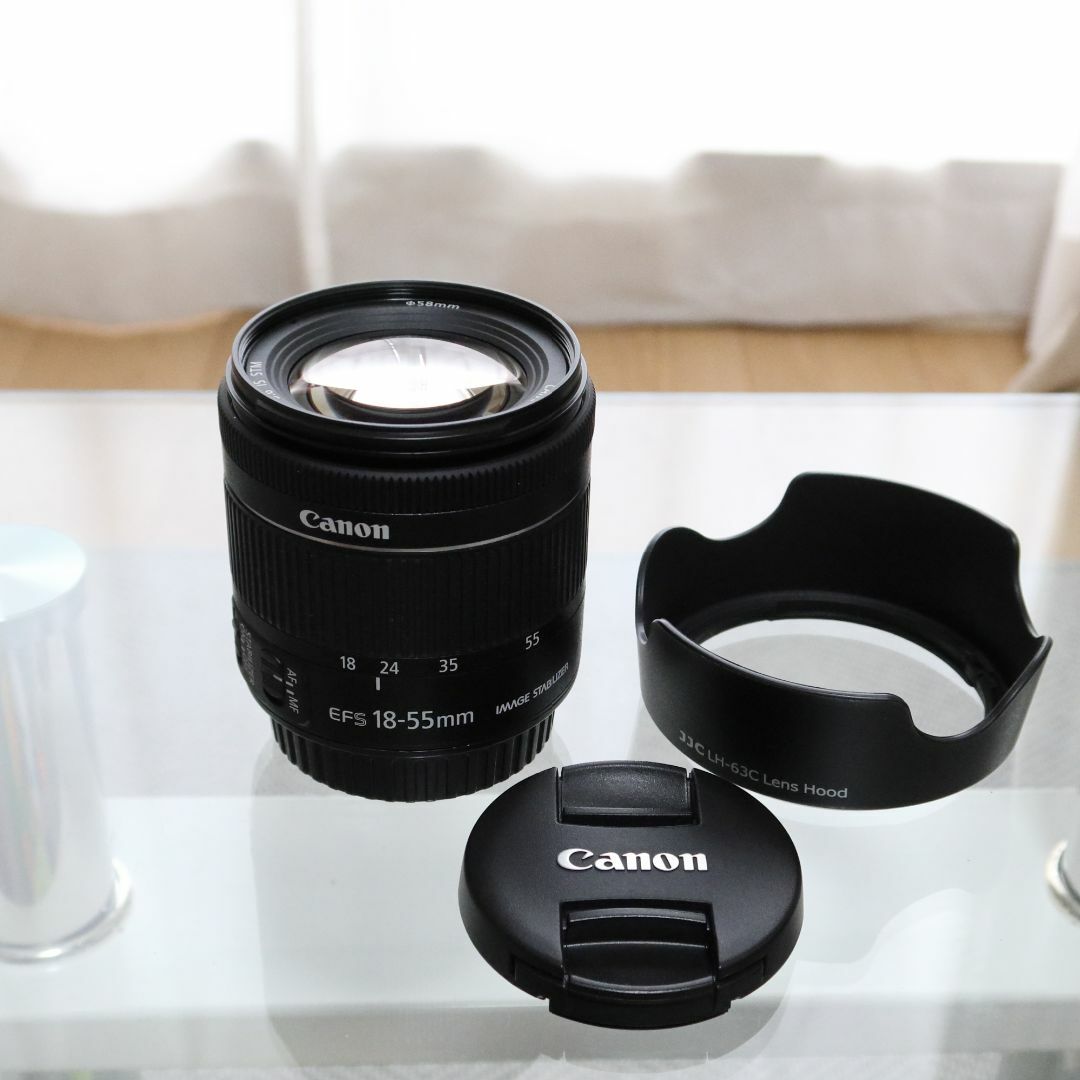 Canon(キヤノン)のキャノンEF-S18-55mm F4-5.6 IS STM スマホ/家電/カメラのカメラ(レンズ(ズーム))の商品写真