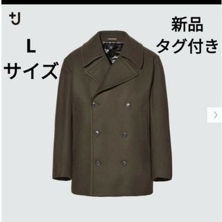 ユニクロ(UNIQLO)のタグ付き新品　UNIQLO+j ウールブレンドオーバーサイズ　ピーコート(ピーコート)