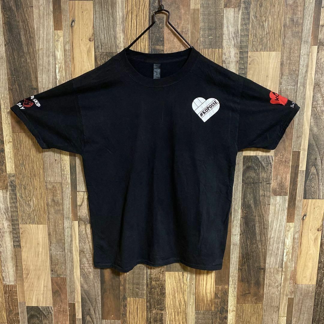 Hanes ヴィンテージ HEART プリント Tシャツ USA製 半袖 黒