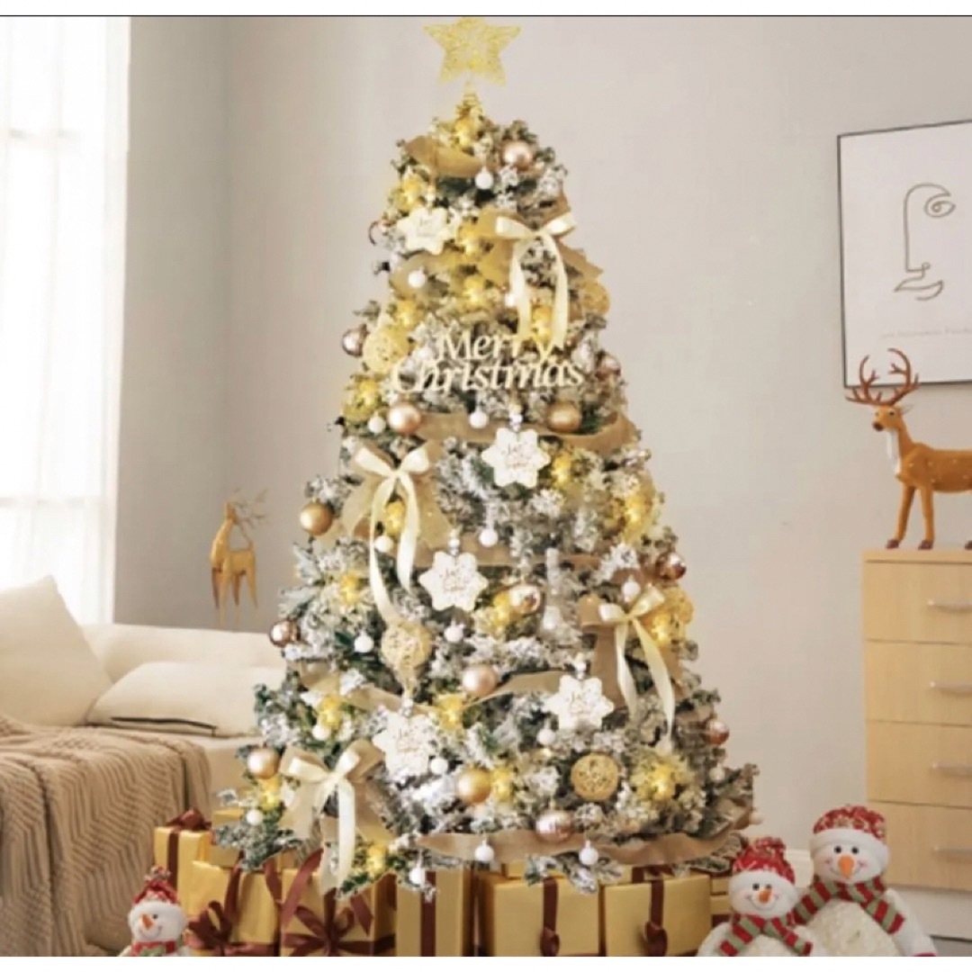 クリスマスツリー 150cm 高密度枝数 おしゃれ 北欧風 10mLEDライトの通販 by maki｜ラクマ