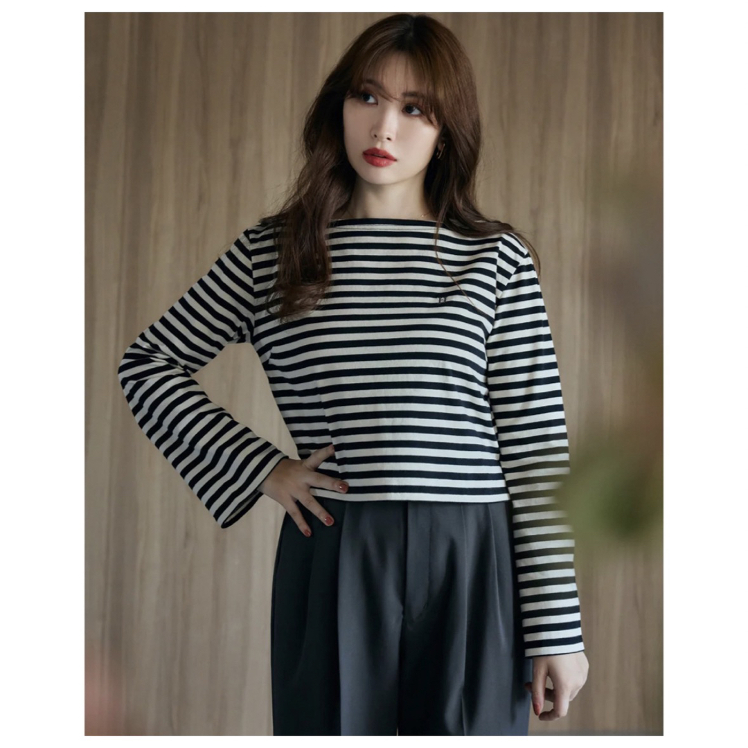 herlipto French Striped TopTシャツ/カットソー(七分/長袖)