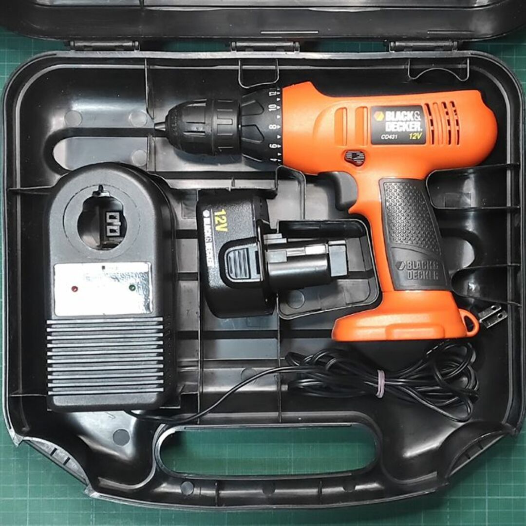 BLACK + DECKER - BLACK & DECKER ドリルドライバー 12V CD431の BLACK + DECKER - BLACK & DECKER ドリルドライバー 12V CD431の