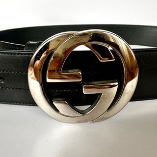 Gucci - グッチ Gucci ベルト 本革 黒 ブラック 美品の通販 by