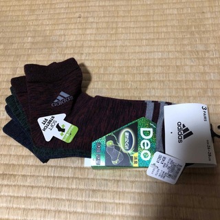 adidas メンズソックス Deo 26〜28㎝　3 足1組 春秋向　(ソックス)